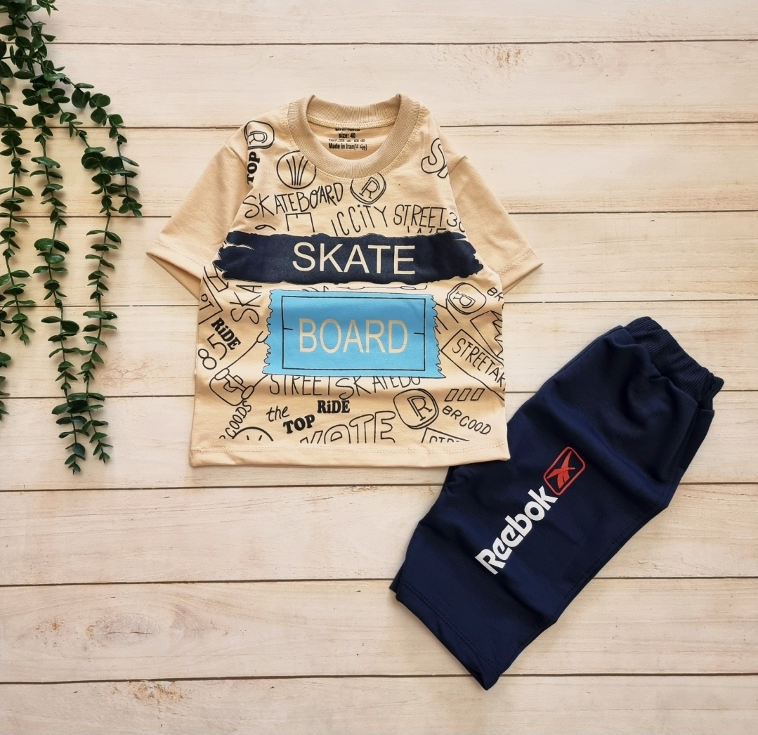 ست تیشرت شلوارک بچگانه skate