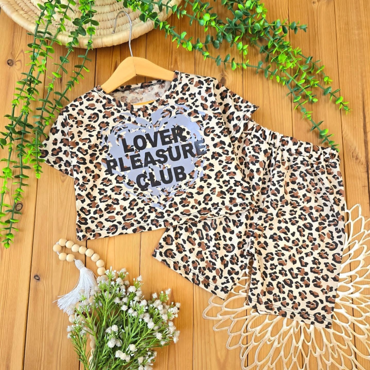 کراپ شلوارک دخترانه پلنگی love
