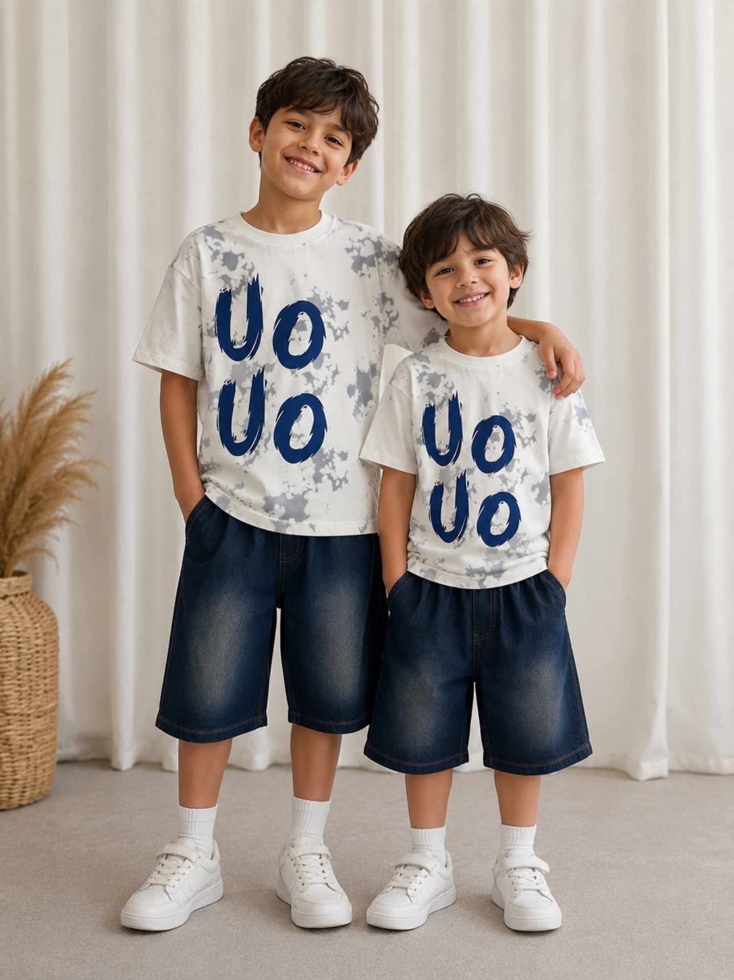 تیشرت و شلوارک جین بچگانه uouo