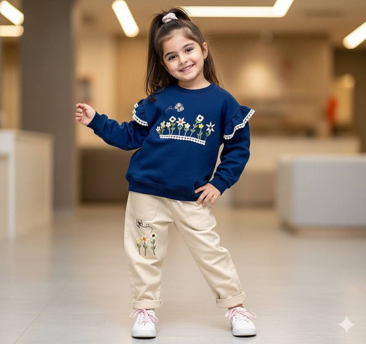 بلوز شلوار دخترانه گل